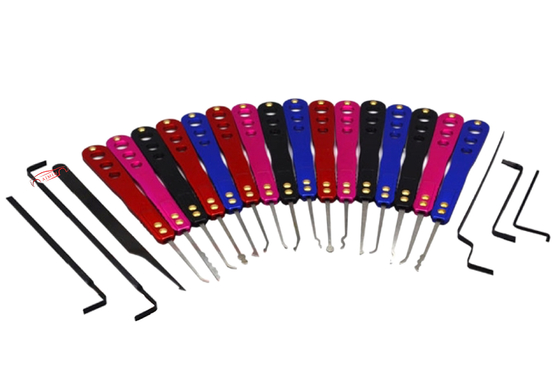 acheter Colourful Lock Pick Set 22 en 1 Oxydation d'alliage d'aluminium Kit de serrure automatique fabrication en ligne