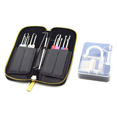 Ensemble de serrure de pratique en acier inoxydable 22 pièces Kit de sélection de serrure automatique Ensemble de sélection de serrure de pratique transparent