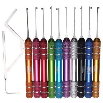 Serrurier Kaba verrouille 12 en 1 Pratique verrouille les piqueurs outils de déverrouillage Ensemble de clés enlever les outils