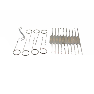 Kit de sélection de serrures en acier inoxydable 18 pièces.
