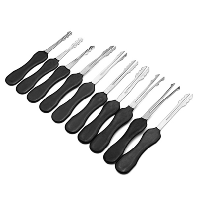 Un ensemble de verrouillage automatique noir 10 pièces outils de verrouillage à double face