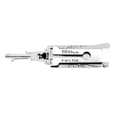 Choix de serrure Lishi pour les voitures Set TOY43 2 en 1 Choix de serrure de porte de voiture Choix de décodeur outil de déverrouillage