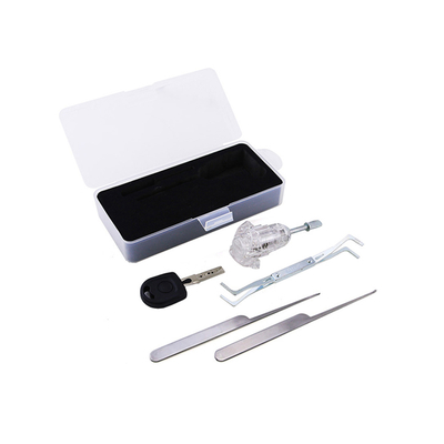 VW HU66 Car Transparent Practice Lock Core + 3 outils pour le ramassage des serrures