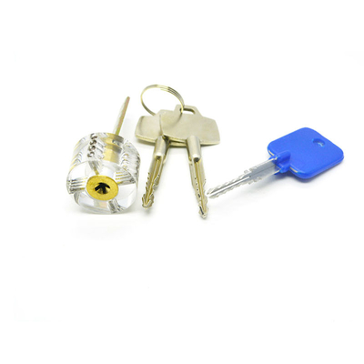 Ensemble de 5 pièces Serrure à tête de taureau transparente en forme de croix Serrure pratique Outils de serrurier